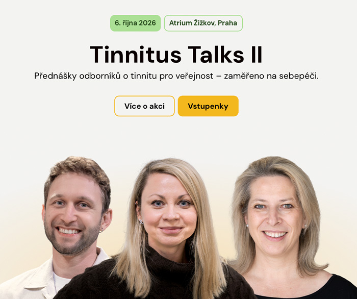 Tinnitus Talks – A series of events featuring leading Czech experts on tinnitus, aimed at the general public.